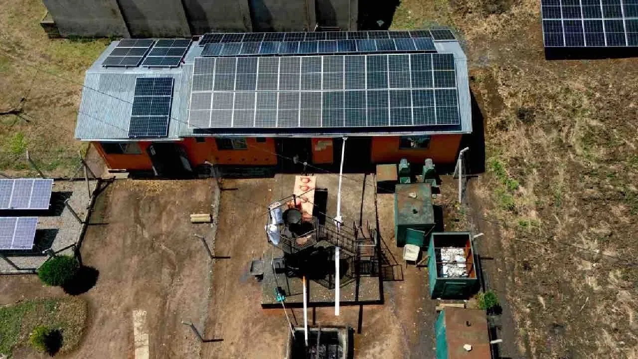 A still from the BBC News film about the Got Ngur mini grid