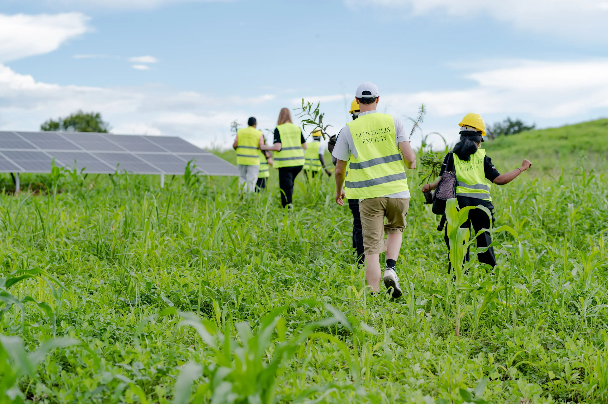 A site walk across the land adjoining the solar array